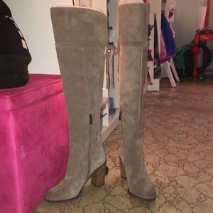Over the knee heel boots